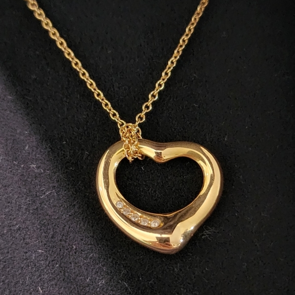 Tiffany Elsa Peretti gold necklace with diamonds - Picture 6 of 6